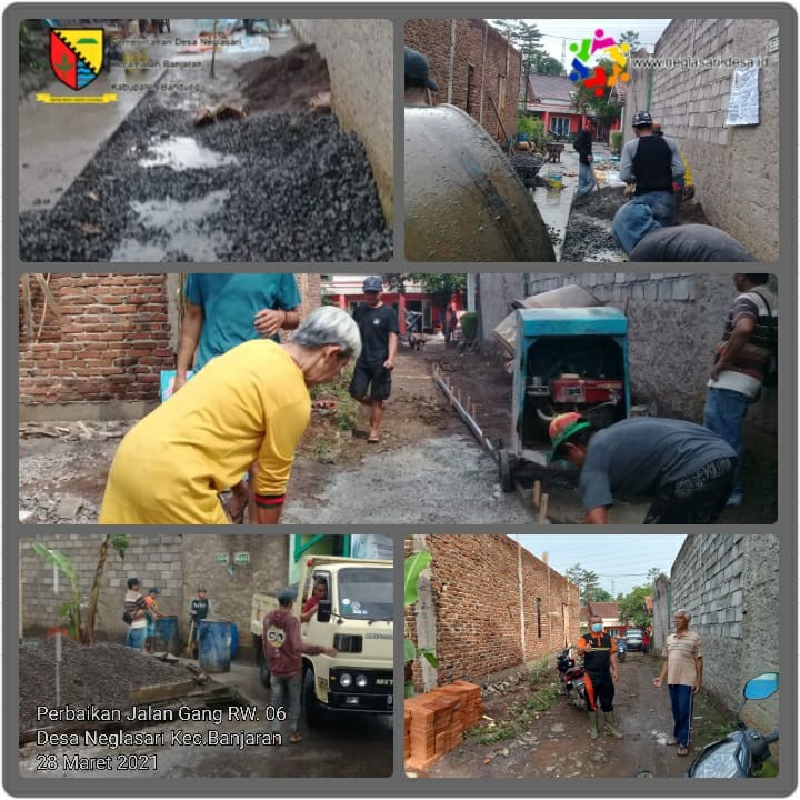 PERBAIKAN JALAN LINGKUNGAN DAN GANG DI RW 06